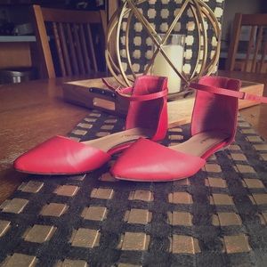 Breckelles D’Orsay Red Flats